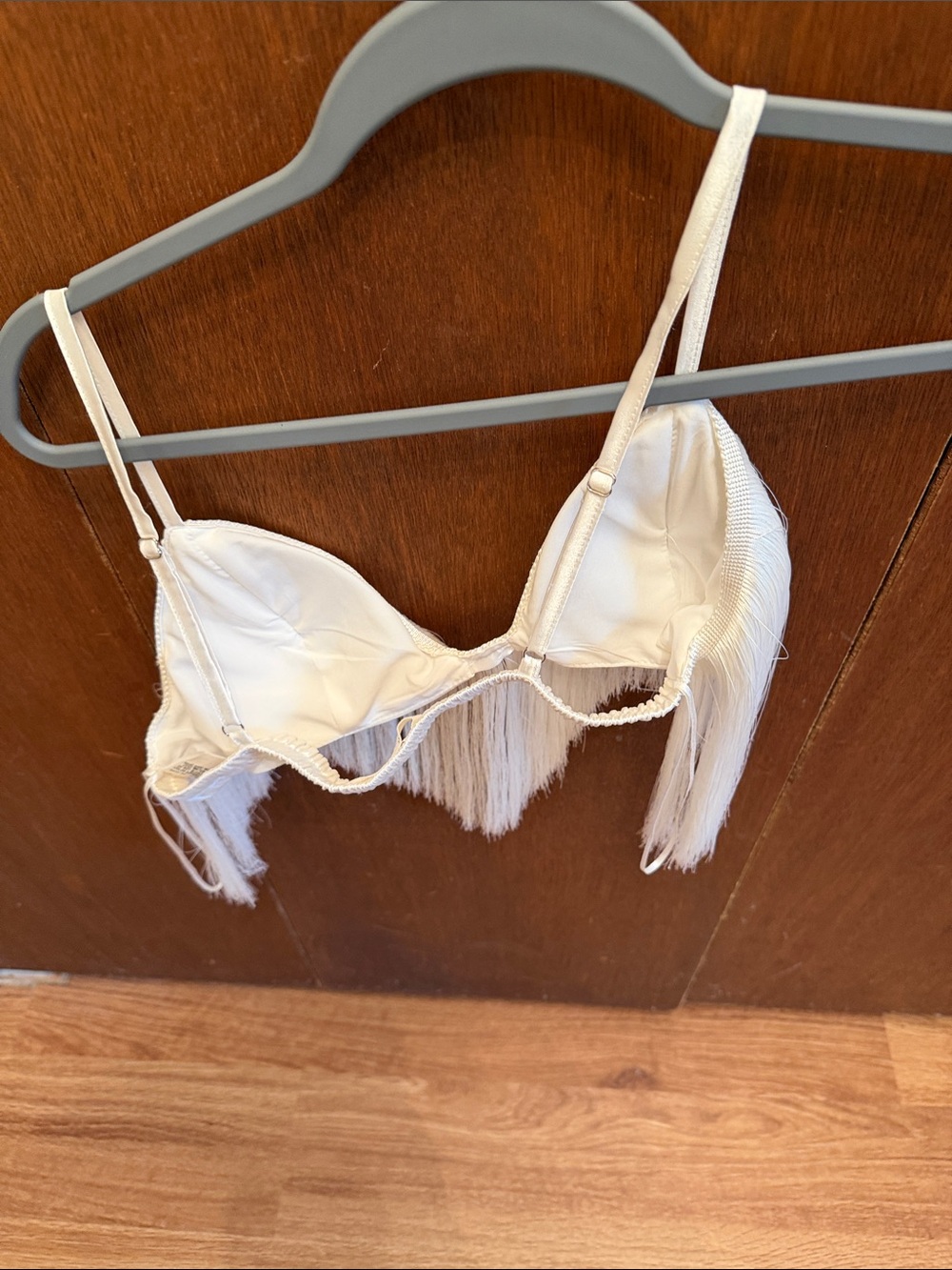12th Tribe White Fringe Crop Bralette - Picture 3 of 3